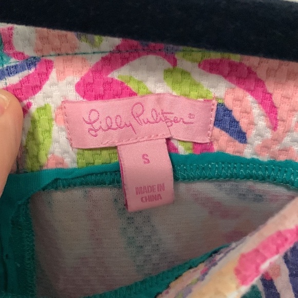 Lilly Pulitzer Neon Floral Pattern Pull on Skirt - Picture 4 of 6